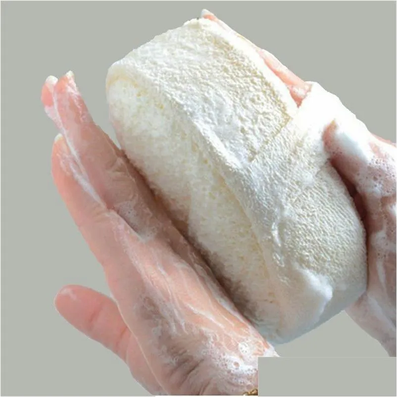 Spazzole da bagno Spugne Scrubber Luffa naturale Palla di spugna Doccia Strofinare Lavare il corpo Pot Scrubber Durevole Sano Mas Brush 10 pezzi Drop Deliv Otri0