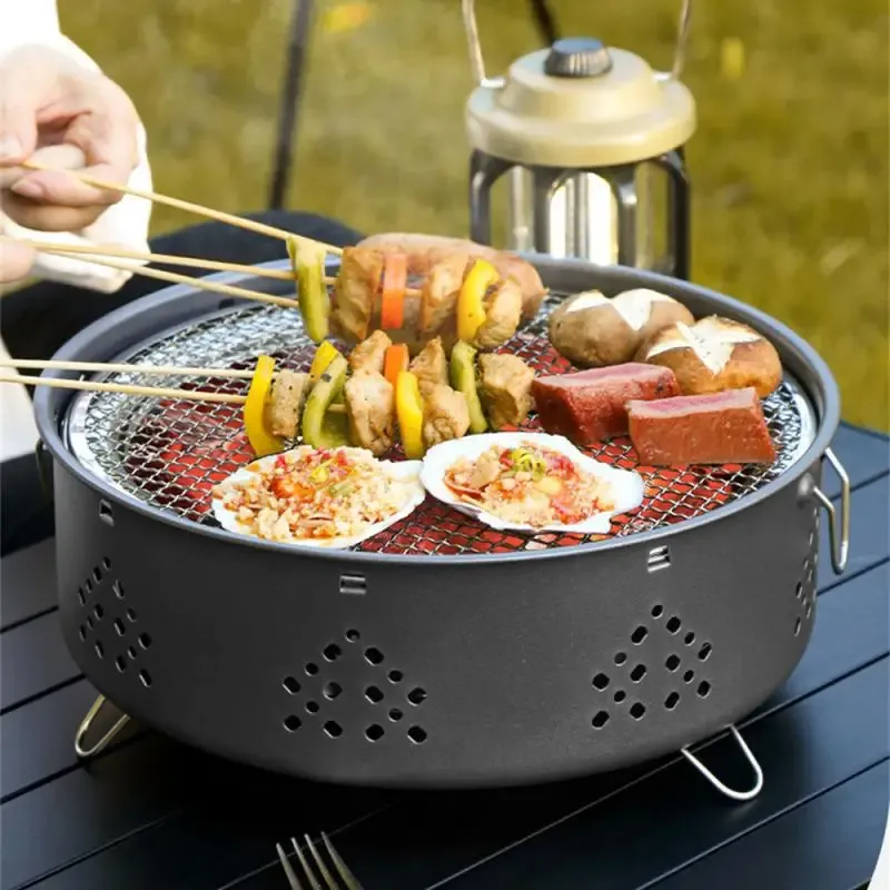 Grills Indoor Barbecue Grill Charcoal Grill Cooking Household Use Heating Outdoor Smokefree Household Products Camping Barbecue Grill