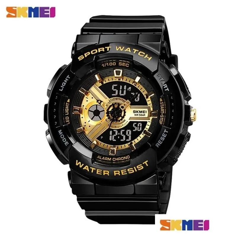 Childrens Watches Skmei Digital Youth Sport Kids Watch Dual Stopwatch Alarm For Junior High College School Boys Girls stockproof Relo DHO32