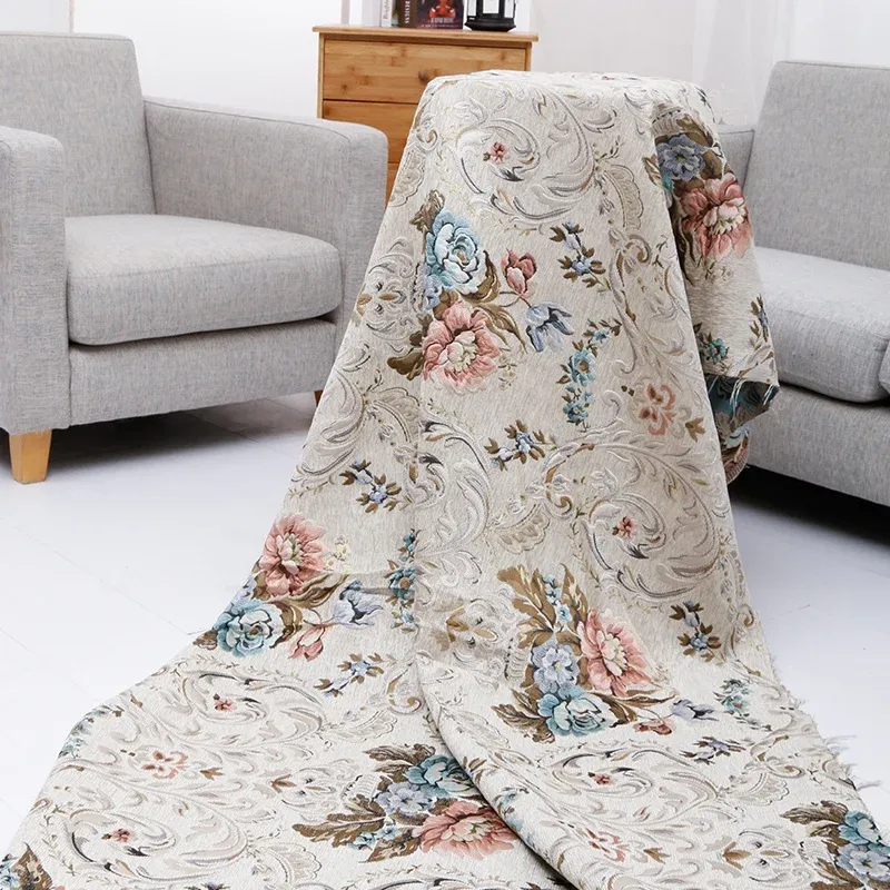 Tessuto Tessuto jacquard di precisione in stile europeo per cuscino divano sedia trapuntatura cucito patchwork rivestimento in tessuto delicato larghezza 140 cm