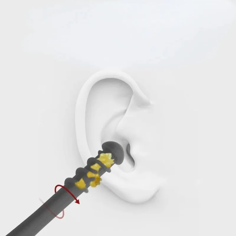 2/miękki silikonowy uszy do usuwania przenośnego ucha czyszcznika uszy ze stali nierdzewnej 2 -nagłówek Uszy Ear Wax Curette Curette Pick