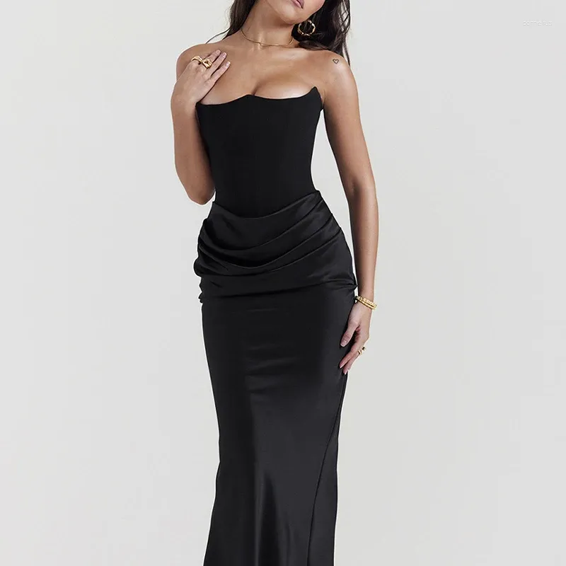 Sexy Strapless Velvet Maxi Dress: Spring Boho Evening Gown - Off Shoulder