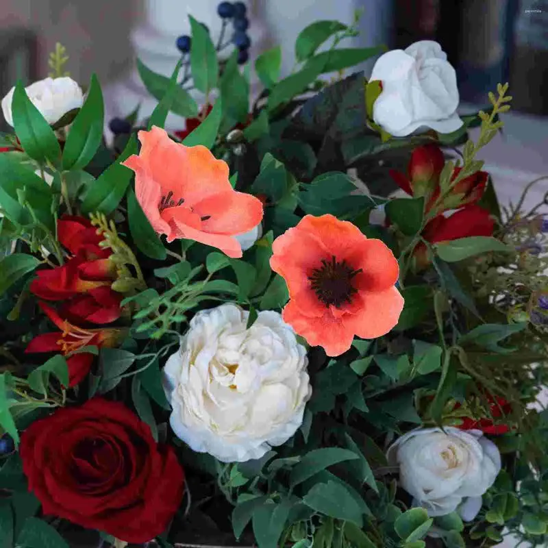 Fleurs décoratives 20 PCS Artificiel Office Prop Photor Creative Red Prettrée Bouquet de décoration pour la mariée