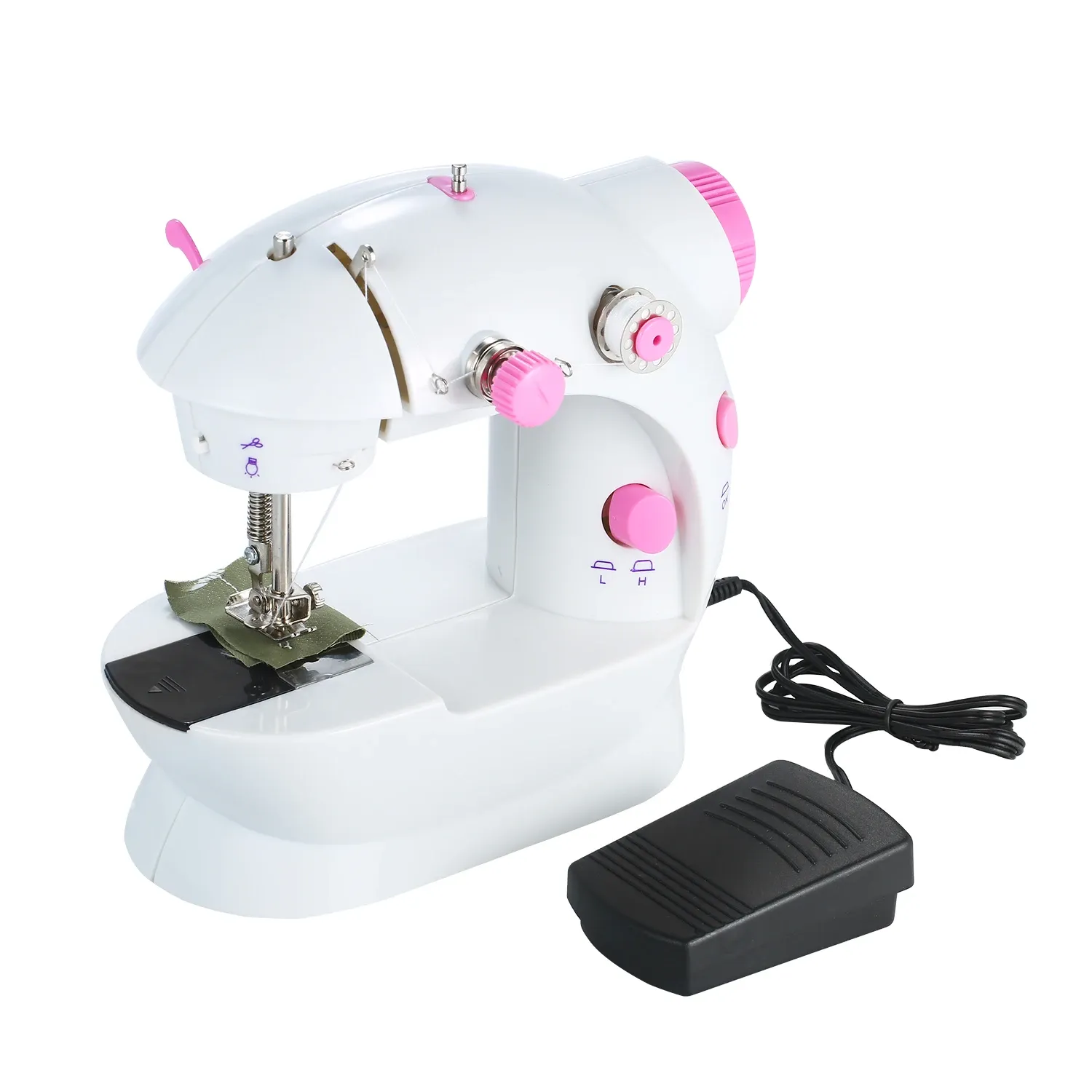 Machines Sewing Machine Portable Electric Mini Sewing Machine Household Multifunctional Clothes Fabrics Electric Sewing Machine Dropship