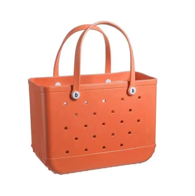 Regenboog bogg silicone strand grote luxe eva plastic strandtassen roze blauw snoep vrouwen cosmetische tas pvc mandje opslagtassen jelly zomers buiten handtas 1180