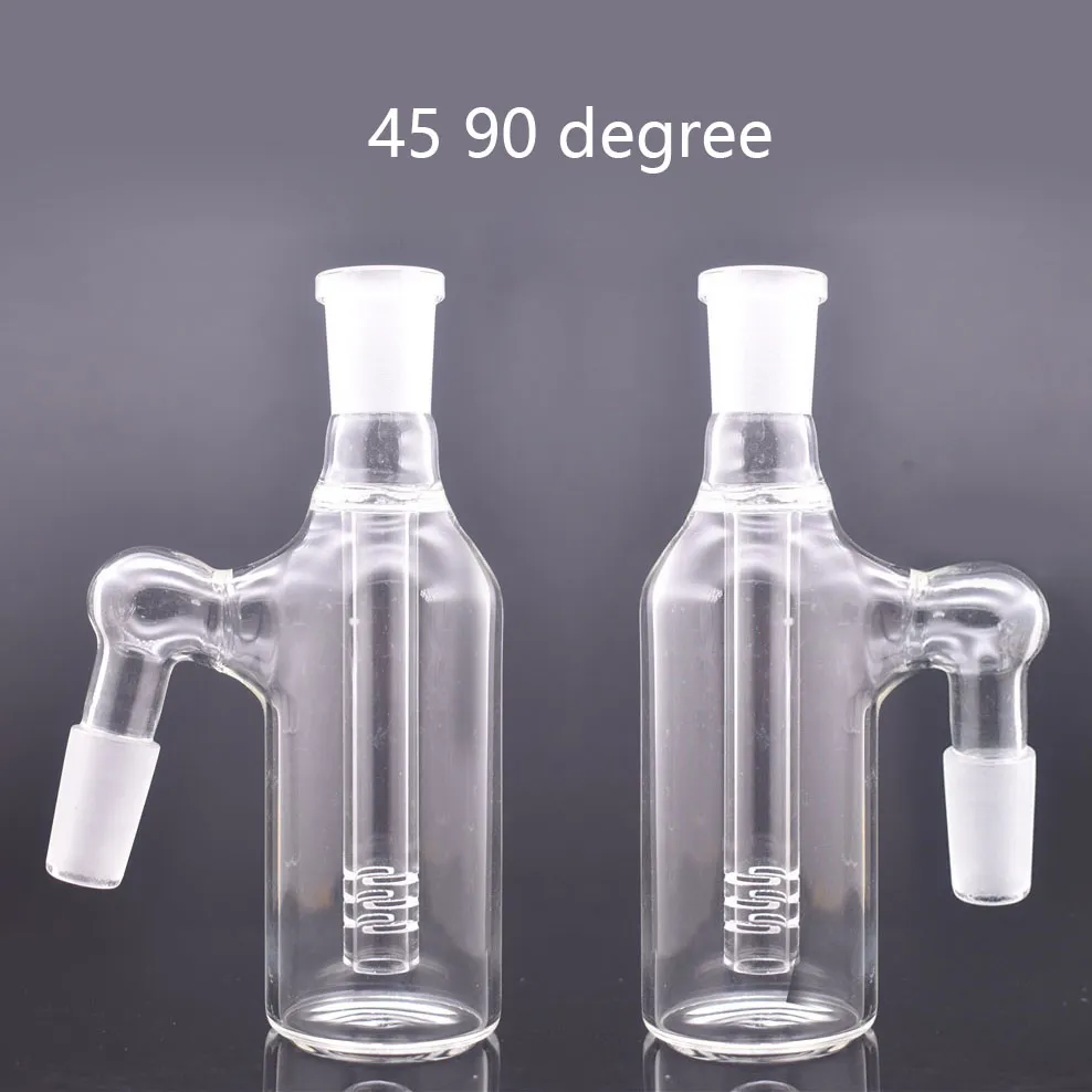 45 90 degrés capteur de cendres en verre 14mm 18mm Mini narguilé verre Bong capteurs d'eau épais Pyrex clair barboteur cendrier Bong
