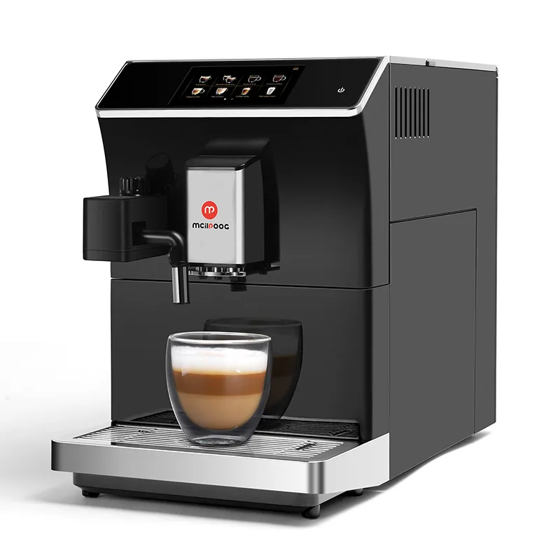 Máquina de café expresso superautomática Mcilpoog WS-203 com tela de toque inteligente para preparar 16 bebidas de café