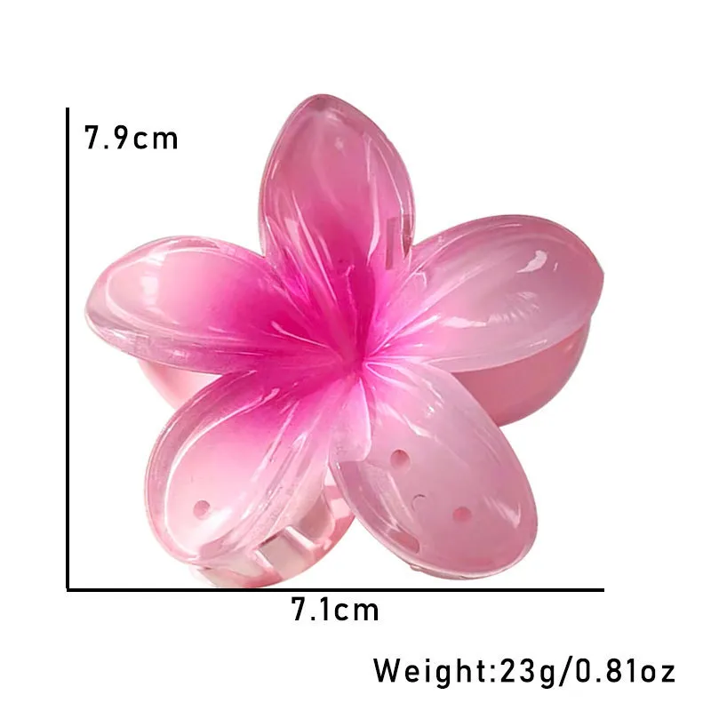 Designer Acrylic Summer Hawaii Simulation Flower Hair Clip Hairpin Flower Headdress for Beach Wedding Party Hair Accessories