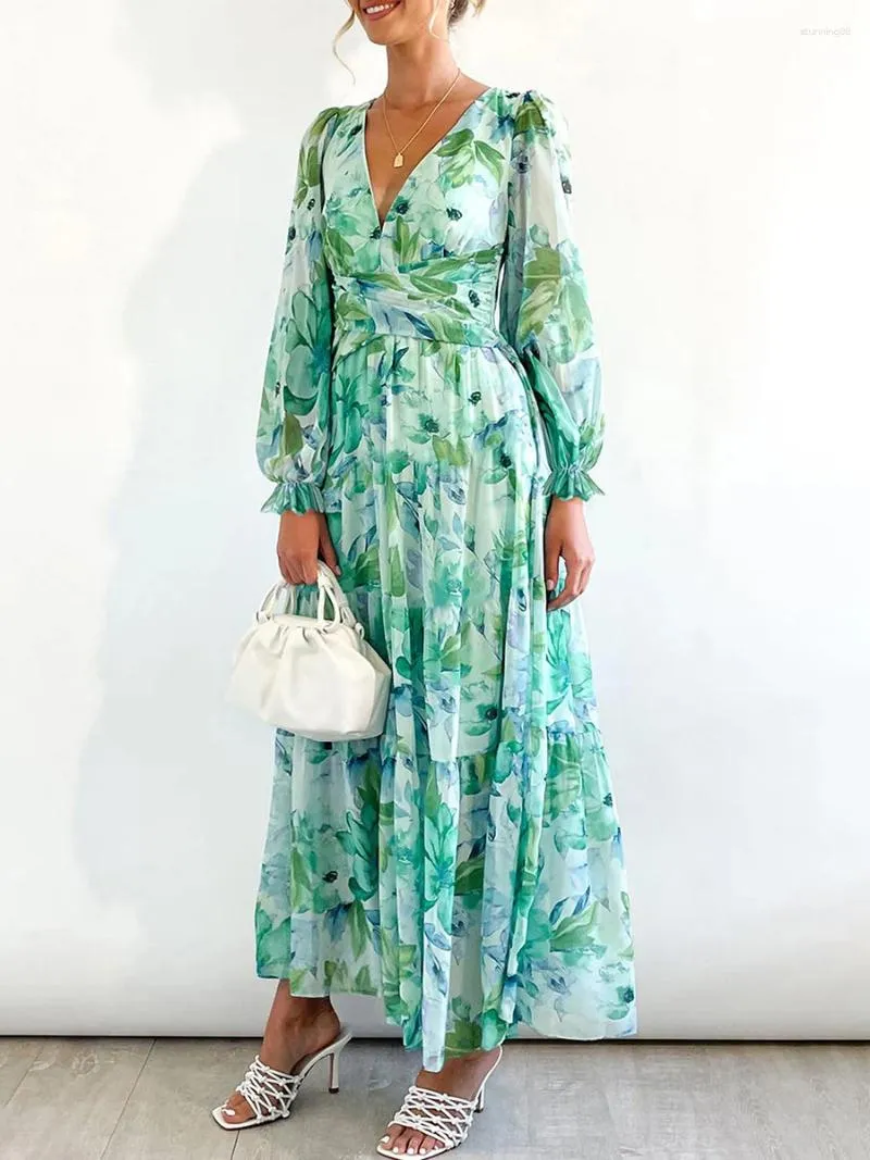 womens summer dresses with sleeves PRETTYGARDEN Summer Dress for Women Casual Short Sleeve Bow Tie V Neck main image 1
