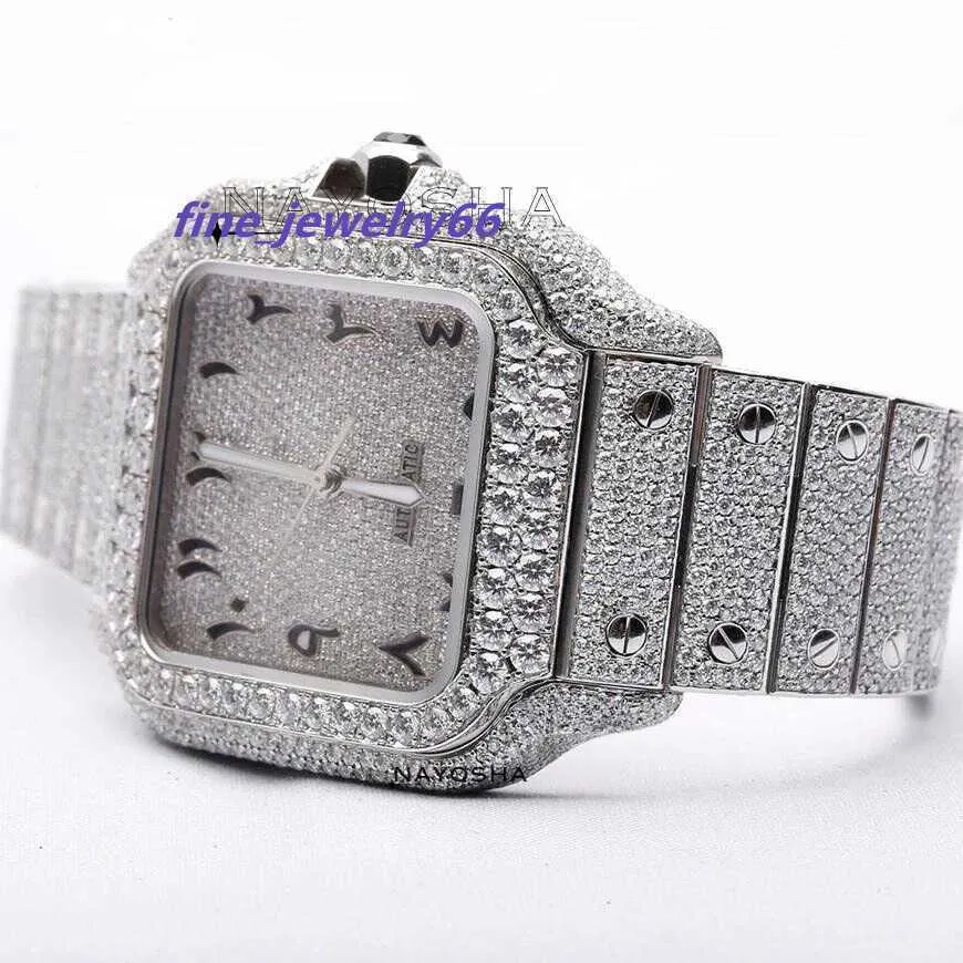 Latest Best Design Moissanite Diamond Watch for Mens and Giving Gifts with Cheap Price from India