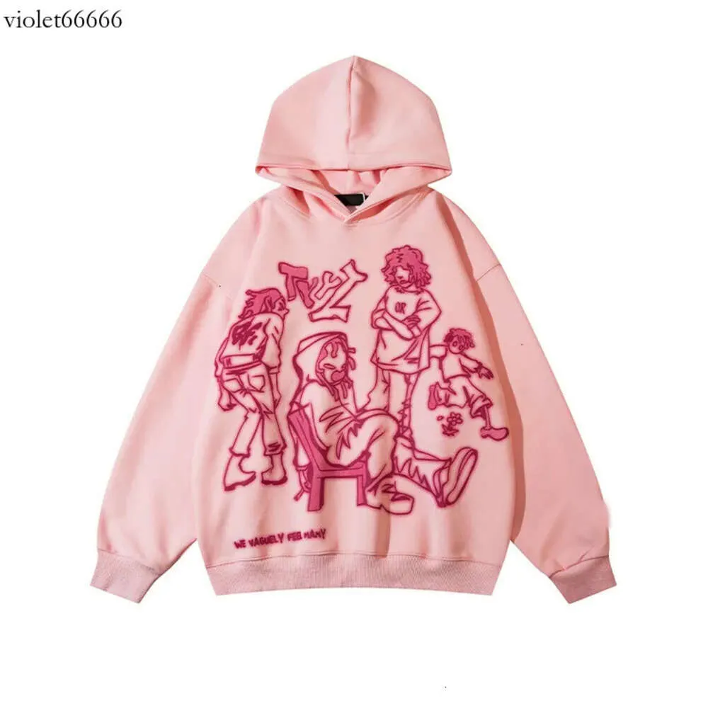 Hoodies das mulheres moletons Y2K Streetwear rosa moletom engraçado desenho animado gráfico moletom outono haruku anime com capuz pulôver hip hop hipster 230807