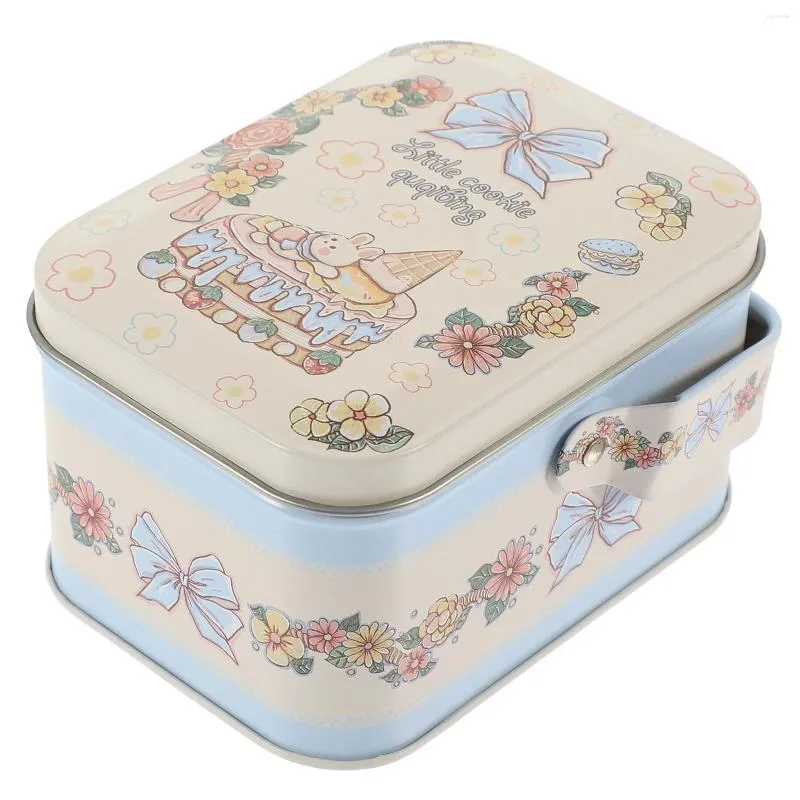 Storage Bottles Biscuit Christmas Gift Packaging Tin Box Cookie Jar Candy Elk Metal Tins Tinplate