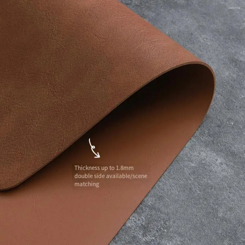 Bord Mattor Vattentäta drycker Faux Leather Placemat värmebeständig icke-halkskyddsskydd för värme för värme