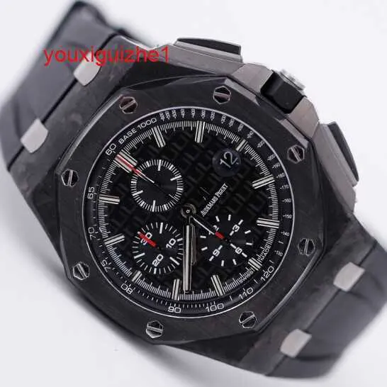 AP Sports Montre-bracelet Royal Oak Offshore 26400AU Montre pour homme avec anneau en céramique noire en carbone forgé Machine automatique Montre de sport suisse Montre de renommée mondiale