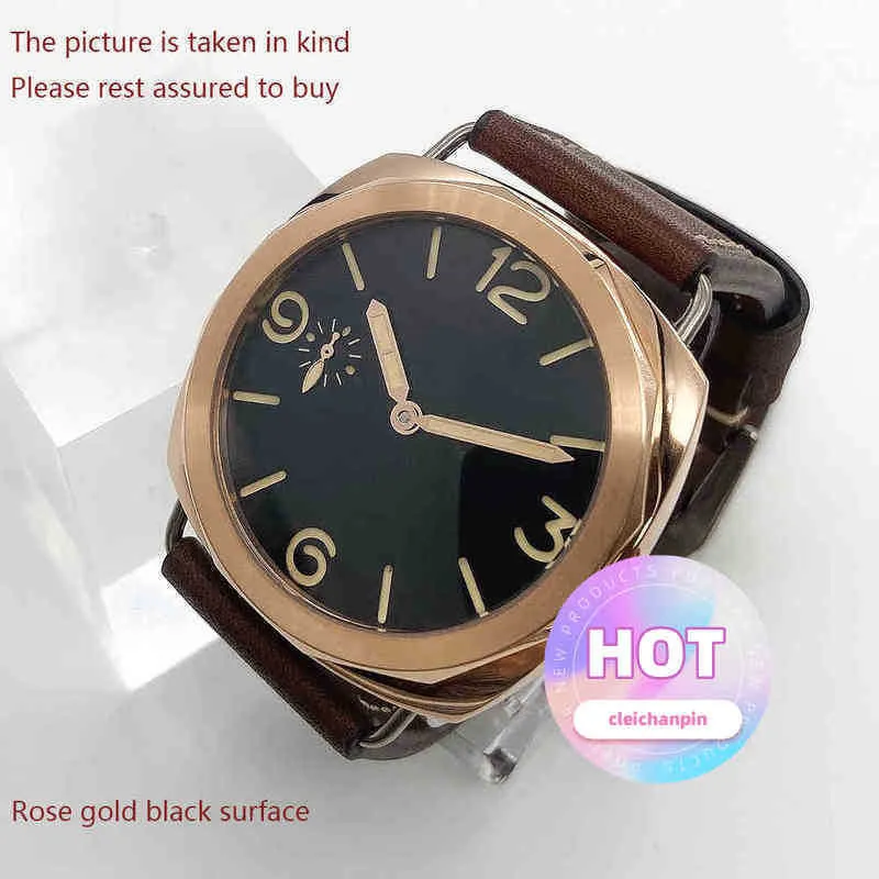 Fashion Mens Watchs Luxury Mechanical Watch 47mm 316 Case polie en acier inoxydable 17 BIJOURS MOUVEMENT LUMULAIRE LUMINEM