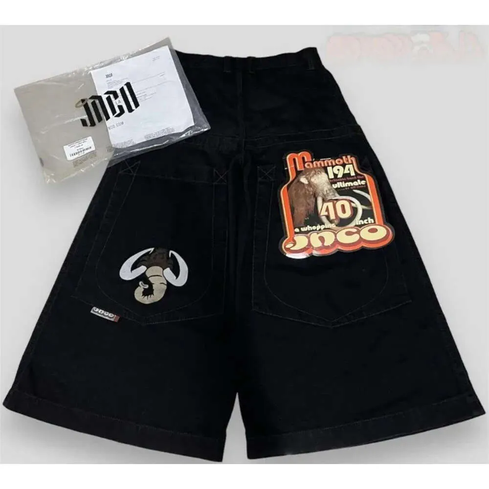 Jeans masculinos jnco roupas homens y2k vintage americano bordado gráficos moda baggy streetwear haruku perna larga calças jeans