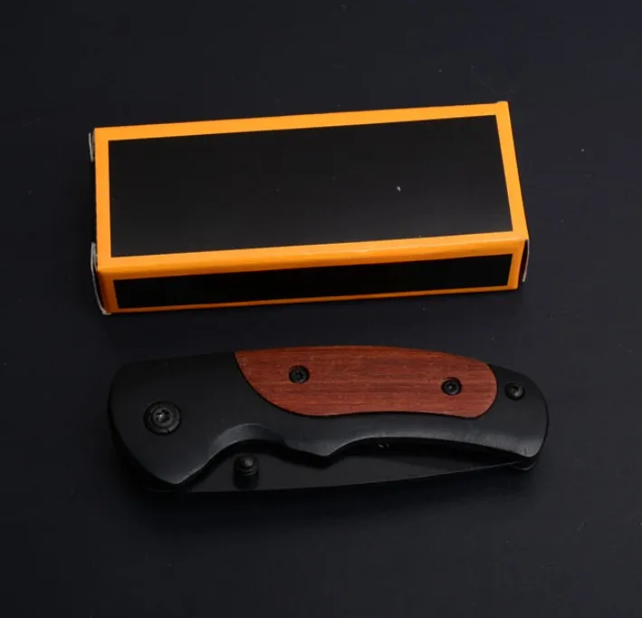 MINI Coltello pieghevole da campeggio FA15 Manico in legno Coltello tascabile da caccia piccolo da sopravvivenza Multiuso lame da esterno