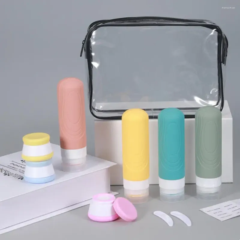 Storage Bottles Dispensing For Travel Easy To Clean Reusable Portable Dispenser Bottle Set With Wide Opening Creams