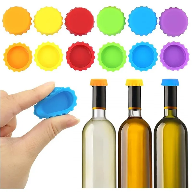 Silicone drinkware tampa de garrafa de cerveja tampas de sílica-gel garrafas de vinho rolha doces colorido tempero garrafa-rolhas t9i002597