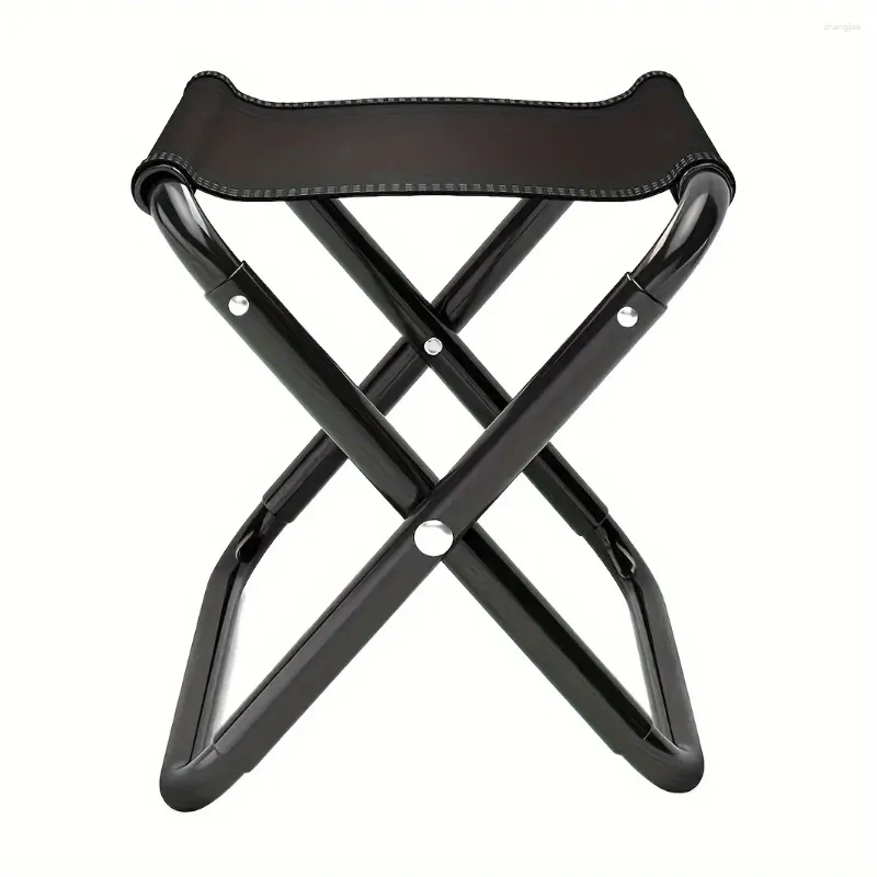 Camp Furniture Portable Ultralight Foldable Stool Stainless Steel Folding Chair With Bag For Outdoor Fishing Camping Mountaineering