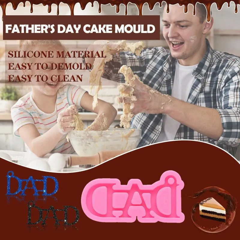 Baking Moulds Cupcake Chocolate Father's Silicone DIY Cake Letter Day Mould Kids Set Fondant