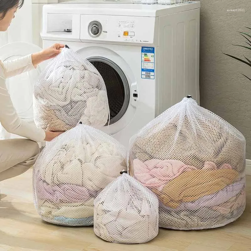 Waszakken Trekkoord Ondergoed Tas Netto Wasmachine Mand Organizer Grote capaciteit Vuile kleren