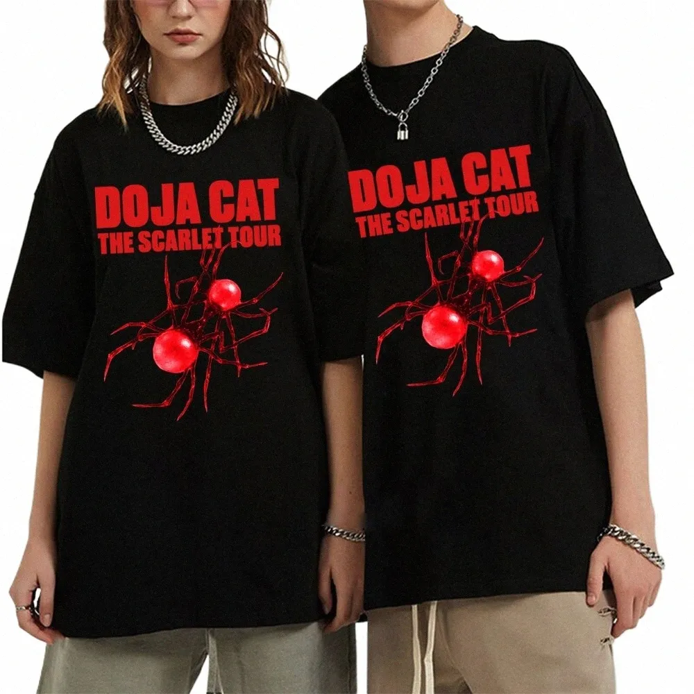 2023 Scarlet Doja Cat Print TシャツMan Women fi y2kコスプレティーC7Wh＃