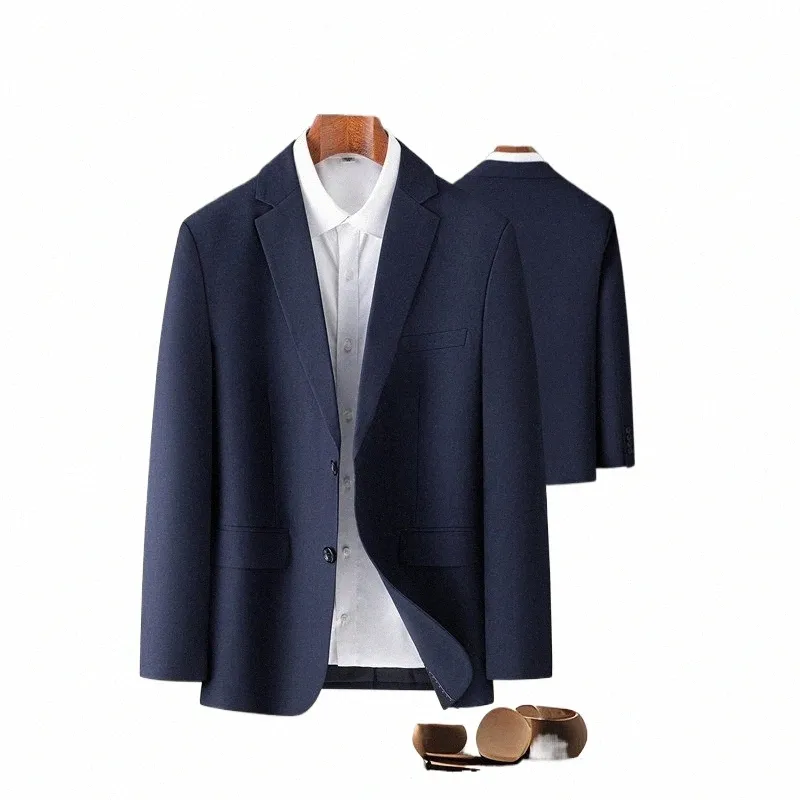 Fi Matching Handsome Trend Busin Traje individual para hombres Boutique Casual Jaqueta De Couro blazers para hombres elegante con estilo 424R #