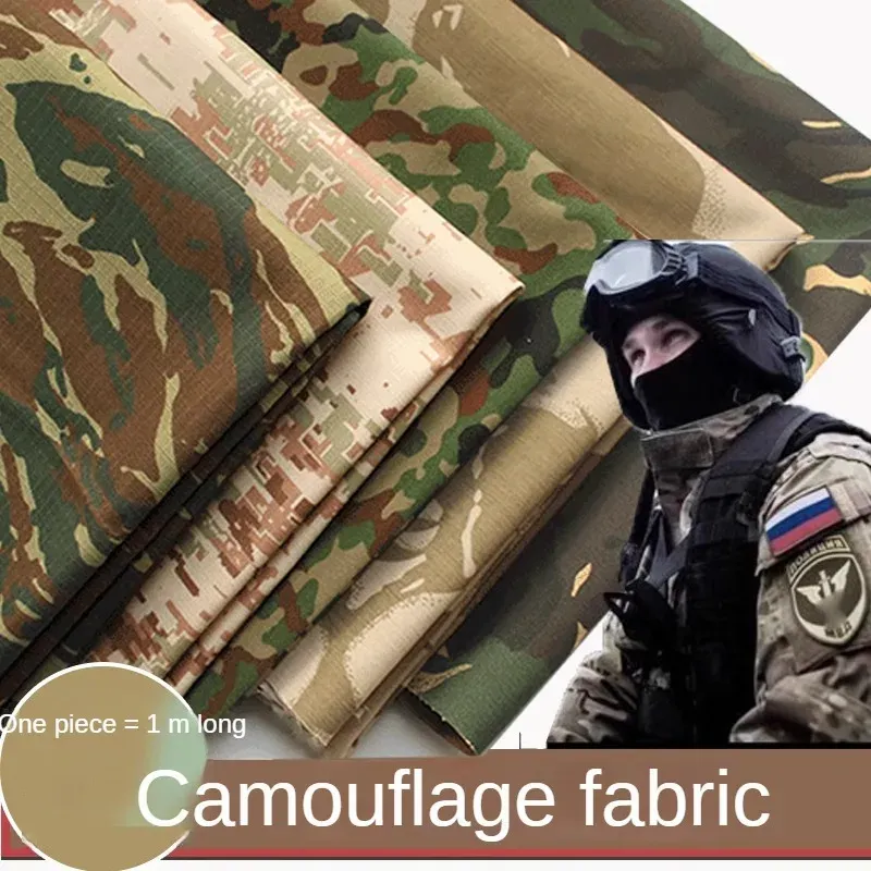 Tissu Camouflage Tissu Au Mètre Pour Manteau Pantalon Vêtements Bricolage Couture Épaissie Extérieur Géométrique Imprimé Sergé Polyester Coton Vert