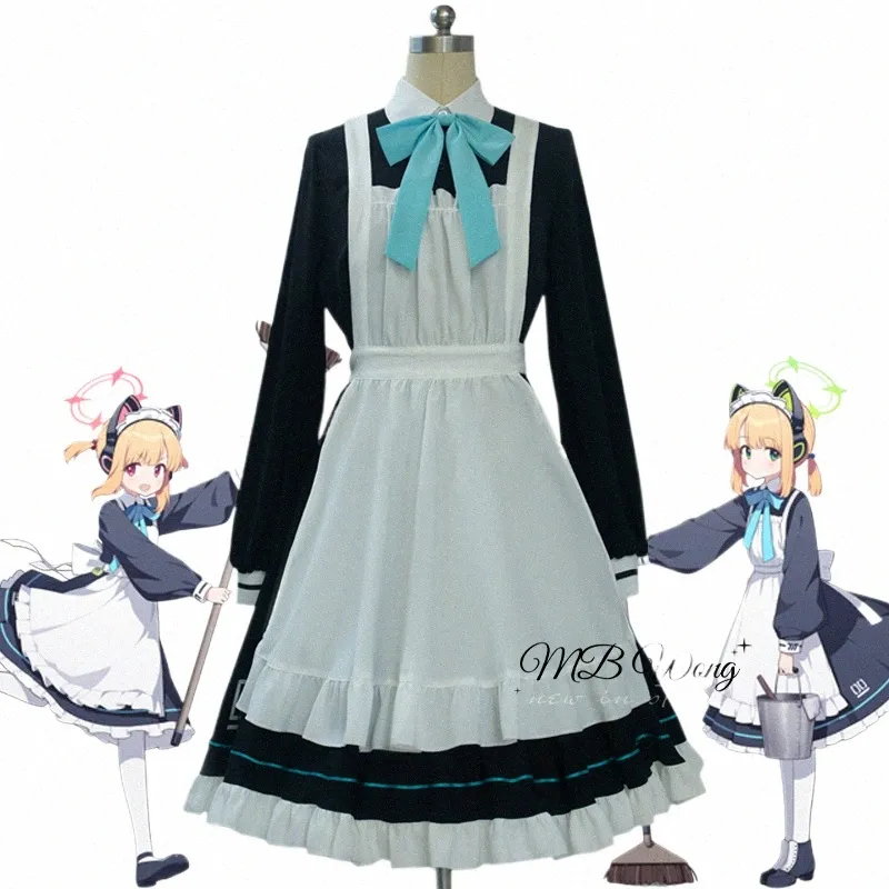 game Blue Archive Saiba Momoi Cosplay Saiba Midori Cosplay Costume Maid Cute Uniform Halen Carnival Party Christmas Prop 92gj#