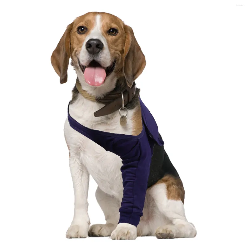 Abbigliamento per cani Manicotto anteriore avvolgente anti leccatura per cani Infortuni Recupera giunture Lavabile Denim Resistente all'abrasione Traspirante Supporto Pet