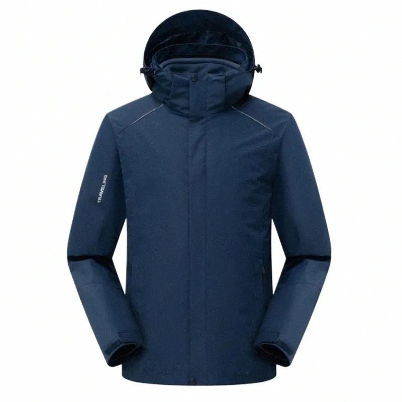 Giacca da uomo in pile autunno inverno 2022 Fodera staccabile Abbigliamento da alpinismo Giacca a vento impermeabile Cappotto Techwear a6rN #