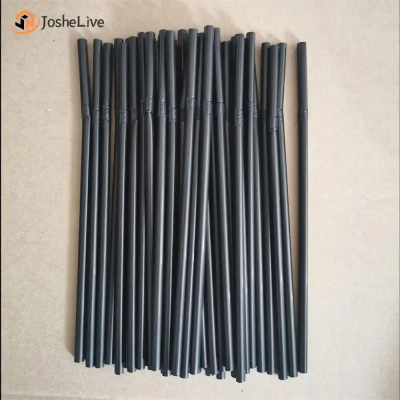 Disposable Cups Straws Material Straw Convenient Plastic Can Be Reused Versatile 6 210mm Luxurious 100 Pieces/pack