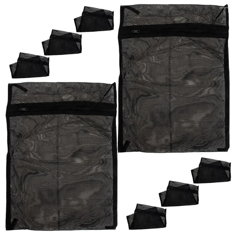 Laundry Bags 8 Pcs Black Bag Garment For Washing Machine Mesh Delicates Polyester Sock Travel