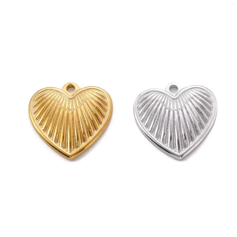 Breloques 3 pièces/lot en acier inoxydable, pendentifs en forme de cœur, doux 3D pour boucles d'oreilles, collier, Bracelet, accessoires, fabrication de bijoux à faire soi-même