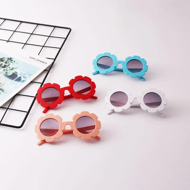 Fashion Baby Girls Sunglasses Children Round Flower Sun Glasses Eyewear Summer Toddler Kids Accessories M1709