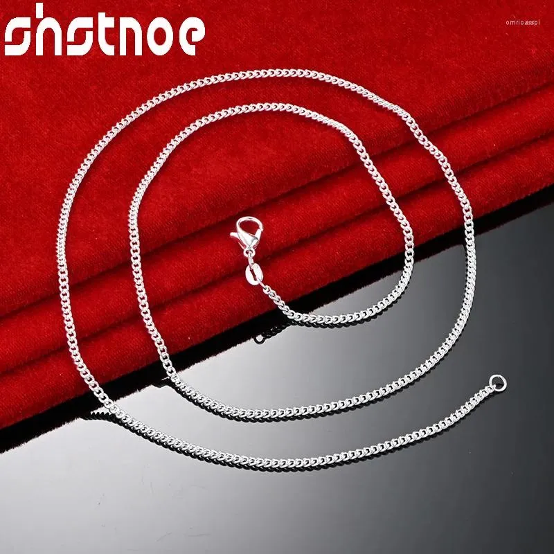 Pendants SHSTONE 925 Sterling Silver 40-75cm Chain 2mm Twisted Singapore Necklace For Woman Party Wedding Accessories Fashion Jewelry