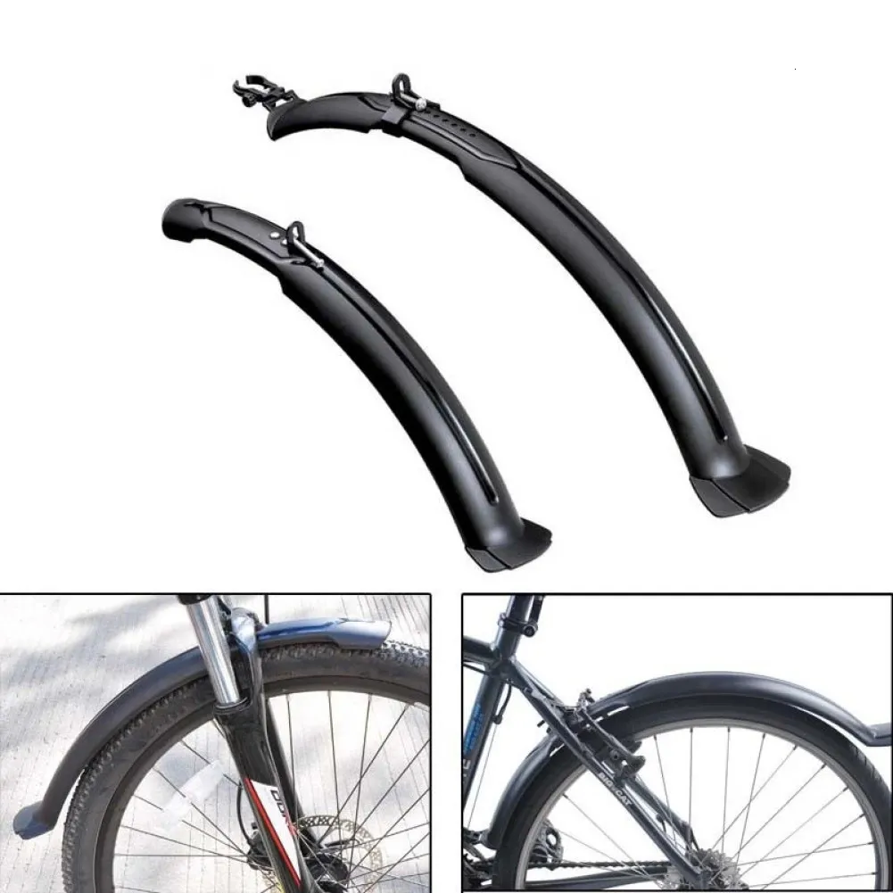 2pcsset Synthetic Plastic Foldable Adjustable Bicycle Mudguard for 26 Inch Bikes 240318