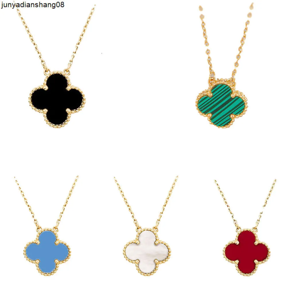 18K Gold Plated Necklaces Luxury Designer Necklace Four-leaf Clover Cleef Fashion Pendant Necklace Wedding Party Jewelry High Quality Jewelry 40cm+5cm