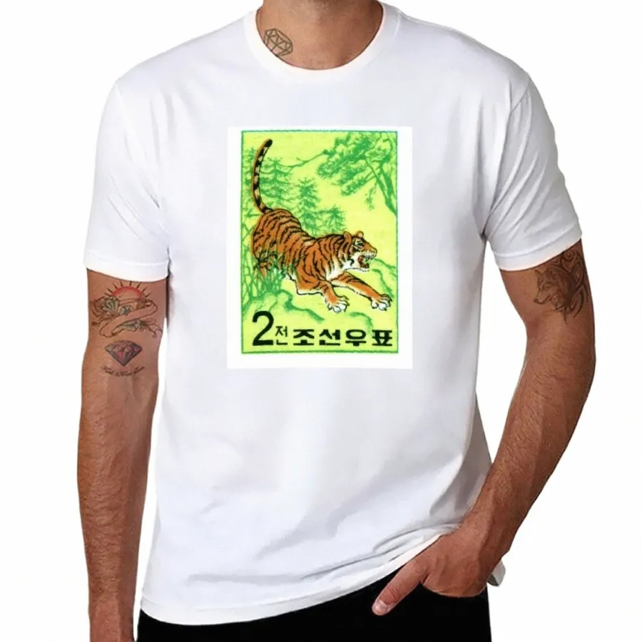 nieuwe 1962 KOREA Siberische Tijger Postzegel T-shirt effen t-shirt sneldrogend t-shirt blanco t-shirts sweatshirts, mannen s7JC #