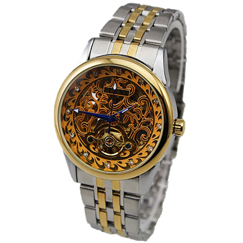 DHgate FLENT Stainless Steel Self Winding Waterproof Luxury Mens Watch Watches