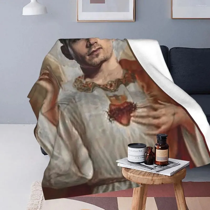 Filtar San Charles Leclerc Filt Flanell Portable Throw Soffa för soffbäddsresor