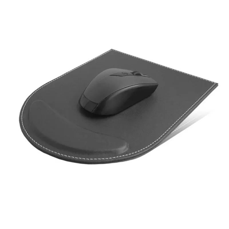 Tapete de mouse grande de couro pu para laptop, acessórios de mesa de escritório, mouse pad antiderrapante com descanso para pulso, 2024