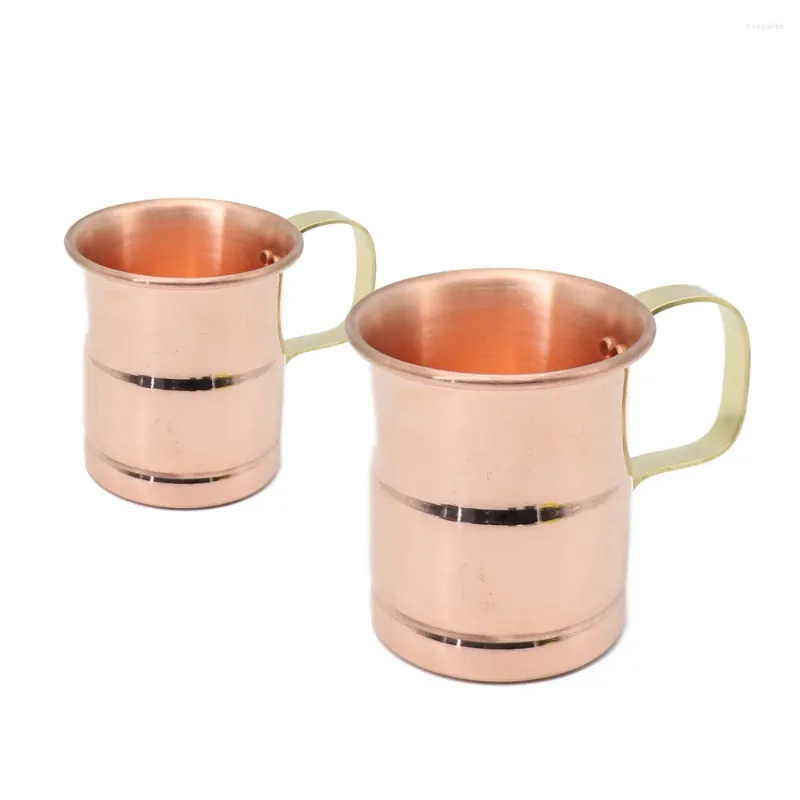 Cups Saucers 1PCS Pure Copper Beer Cup Handcrafted Moscow Mule Milk Drinkware Coffee