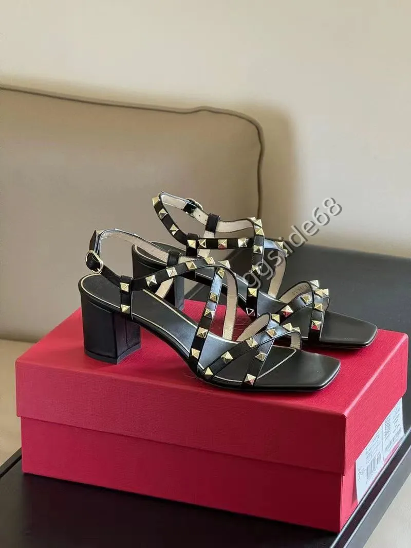 Design de luxo verão novas mulheres sapatos romanos moda versátil estilo fada sandálias de salto alto senhora saltos grossos