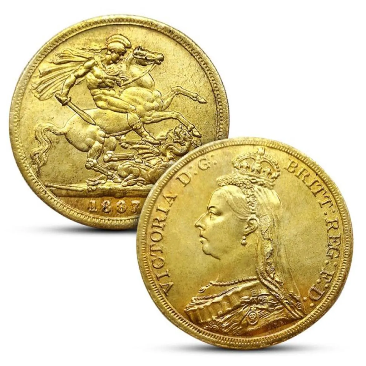 18871900 pièces de monnaie souveraines Victoria 14 pièces ensemble 38mm petite pièce de monnaie Souvenir en or pièce commémorative de collection nouveauté 6327040