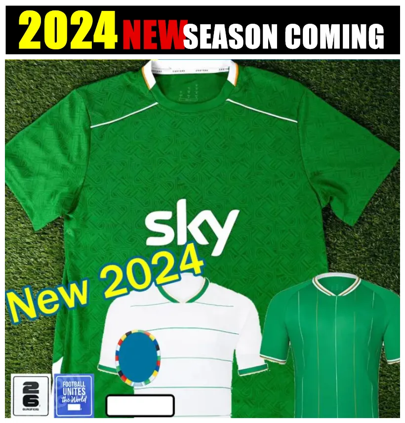 Irishireleland Soccer Jersey 2024 Kids Kit Robinson Obafemi Home Away 24/25 National Caymier Secripy Special 2025 Football Shirt Green White Ferguson Browne Brady