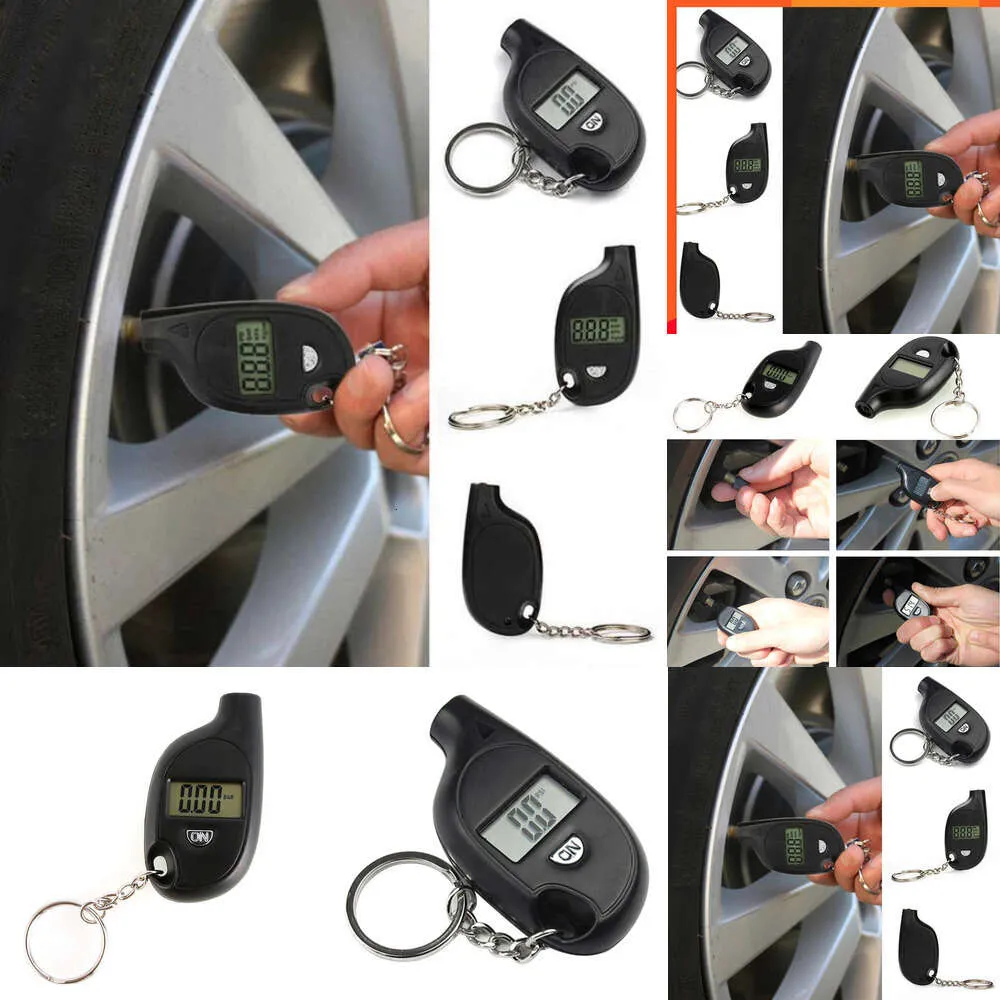 Uppgradera Ny Mini Portable High noggrannhet Motorbildäck Däck Lufttryck Testmätare LCD Digital Display Key Chain Auto Test Tool