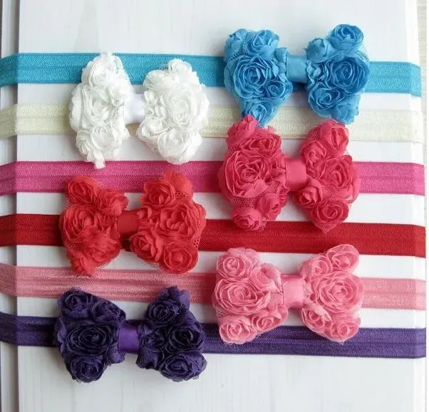 Fashion Hot Sale Colourful Baby Girl Kid Headband Bow Lace Flower Hairband Drop Shipping HJIA1100