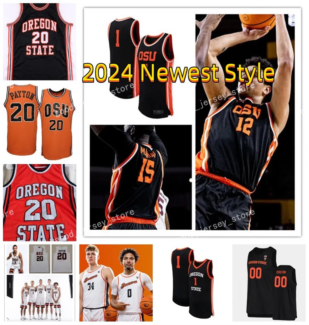 Stephen Thompson Jr. Oregon State Beavers Basketball Jersey Tres Tres Tinkle Ethan Thompson Drew Eubanks Gligorije Rakocevic Gary Payton A.C. Green Osu Jerseys